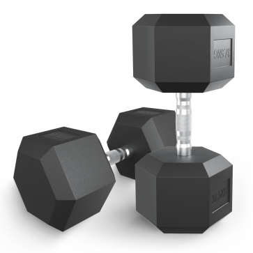 Гантель гексагональная UNIX Fit обрезиненная 37,5 кг / шт. - 1